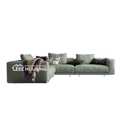 China Factory Supply Comfort Modern Italian Style Living Room Furniture Home Furniture Large Set Modular Fabric Sofa