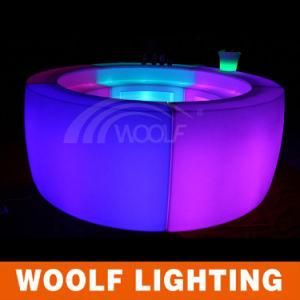 Modern Indoor LED Lighted Plastic Pub Furniture