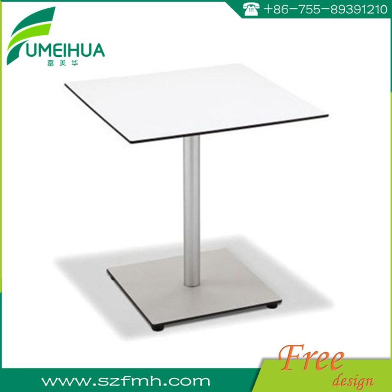 Custom Rectangle Light Grey Phenolic Table for Coffee Shop