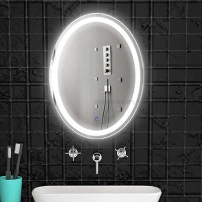 Wall-Mounted LED Dimmable Anti-Fog Oval Bath Mirrors