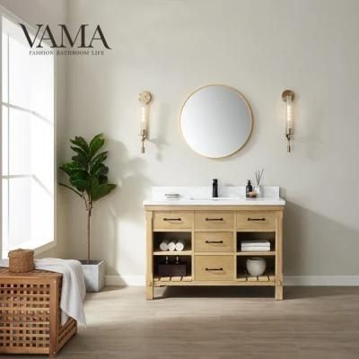 Vama Factory 48 Inch Best Selling Modern Bathroom Vanities Wash Basin Cabinet Wood Bathroom Furniture 798048