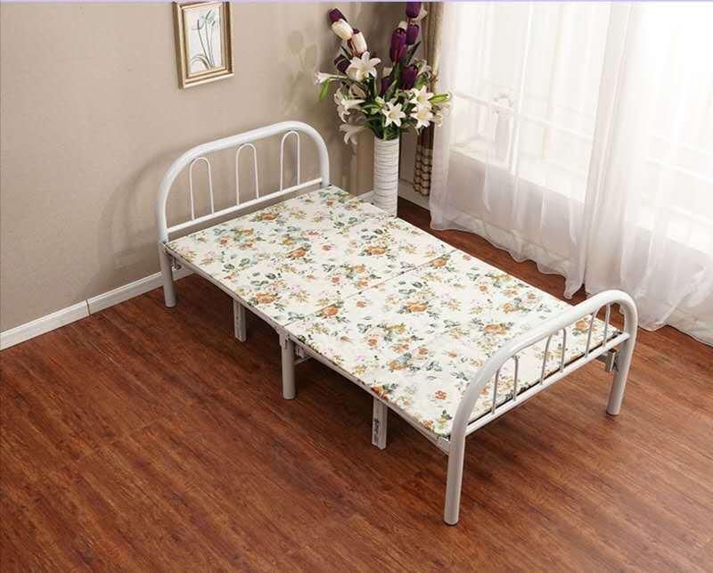 Top Sale Cheap Price Portable Iron Steel Metal Single Foldable Folding Bed
