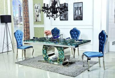 Starry Sky Dining Table with Charming Marble Top