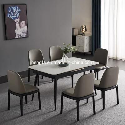 High Quality Home Furniture Dining Set Metal Frame Expandable Dining Table