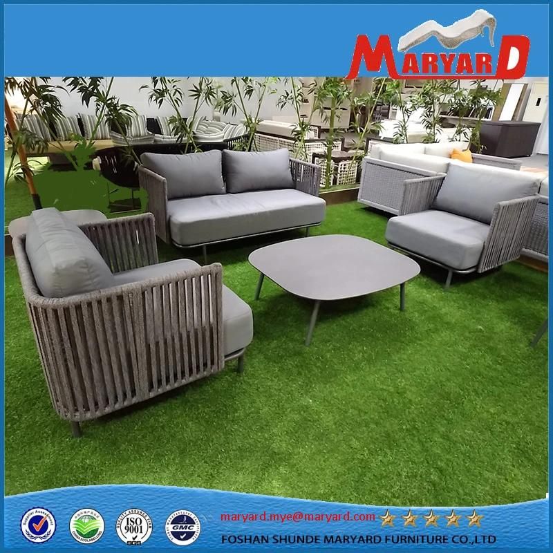 Modern Custom Home Hotel Restaurant Handmade PE Rattan Wicker Woven Garden Terrace Outdoor Teak Dining Table and Chairs