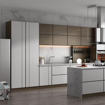 Whole House Custom Kitchen Cabinets Modern Light Luxury Household Quartz Countertops Multifunctional Stove Cabinets 0004