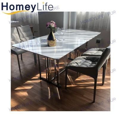 New Design Modern Dining Furniture Ceramic Top Dining Table