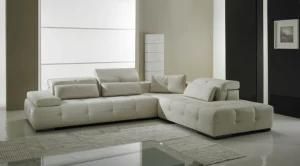 Newest Customized European Hotel Room Furniture Corner Leather Sofa Sets