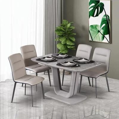 Home Living Room Kitchen Furniture Ceramic MDF Marble Top Dining Table Set Dining Table