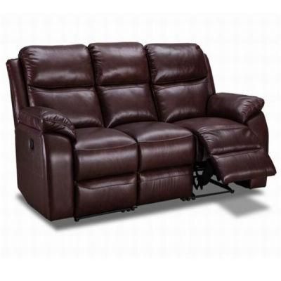 Home Furniture Royal Half Genuine Leather Recliner Sofa, Recliner Single Fabric Sofa