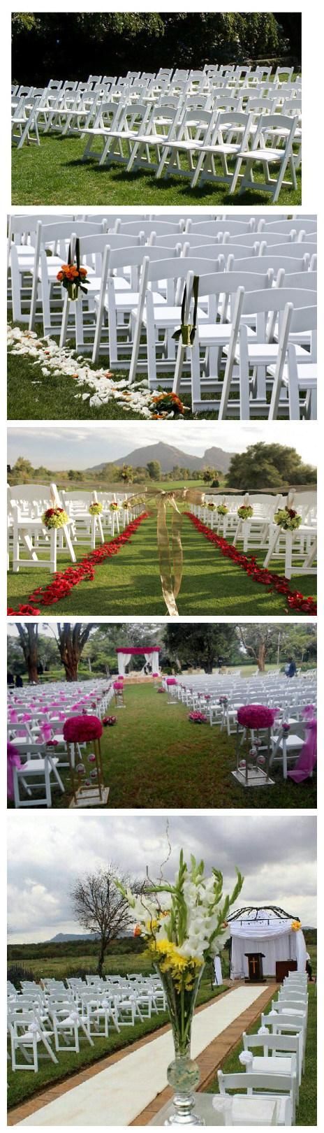 White Black or Brown Plastic Resin Wimbledon Event Folding Gladiator Chair for Wedding (YC-P50)