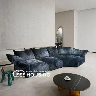 Modern Hotel Home Modern Living Room Furniture 4-Seat Sectional Furniture Fabric Sofa Made in China