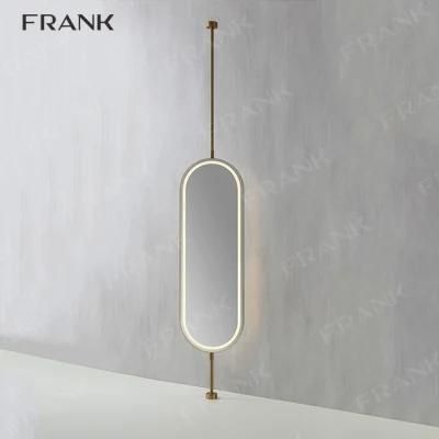 Bathroom Mirror Glass Vanity Oval Long Length with Light