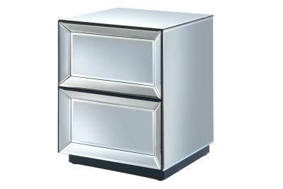 Hot Sale 2 Drawers Nightstand Mirrored End Table for Bedroom