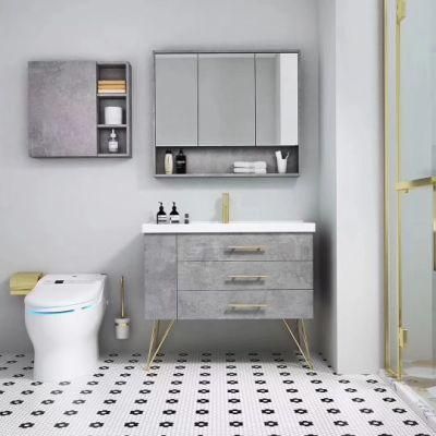 Solid Wood Bathroom Cabinet Vanity Modern Hotel Home Furniture