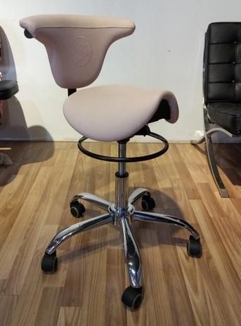 Ergonomic Saddle Stool Rolling Adjustable Height Clinic Medical Chair