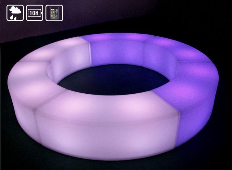 Modern Home Bar Event Furniture Color Changing RGB Light up Cube LED Bar Chair