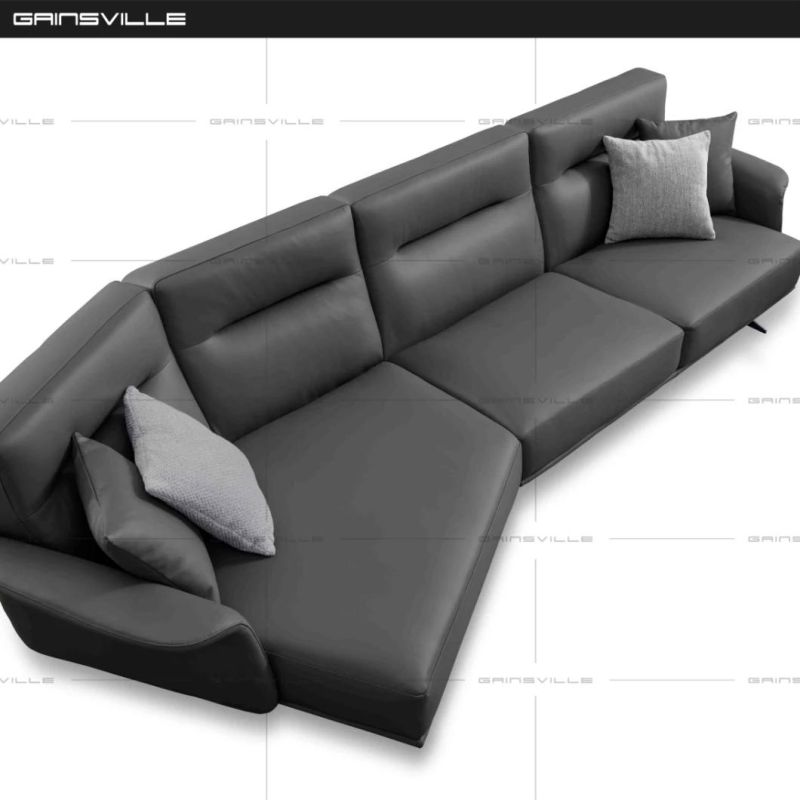 Comtemporary Furniture Leather Sectional Sofa with High Quality GS9012