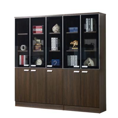 Long Term Hot Sale Modern Design MDF Wooden 5 Doors Office File Cabinet Bookshelf