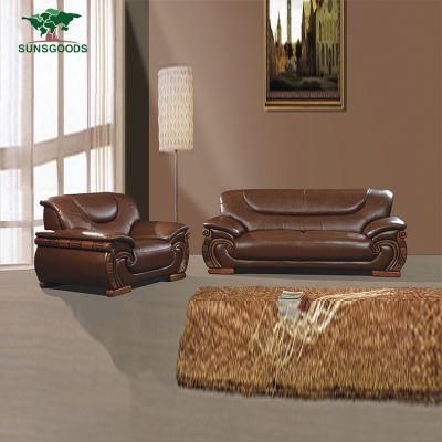 European Living Room Genuine Leather Sectional Leisure 1+2+3 Couch Sofa Home Furniture