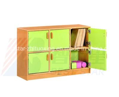 Best Star Preschool Furniture Wooden Cabinet for Kindergarten and Preschool Classroom