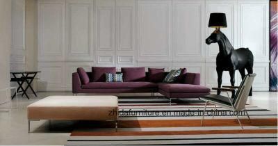 Modern Home Furniture Italian Design Corner Fabric Leisure Sofa