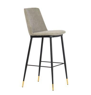 Wholesale Modern Furniture High Quality Bar Stool Velvet Chair Hot Selling