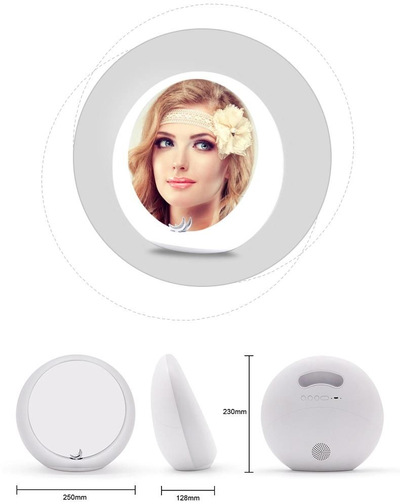 Special Design USB Rechargeable LED Makeup Mirror Bluetooth Speaker Touch Sensor Switch