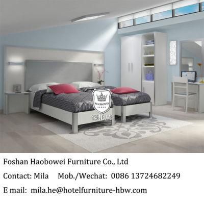 Australia White Small Hotel Twin Room Furniture for Sale in Laminate Finish