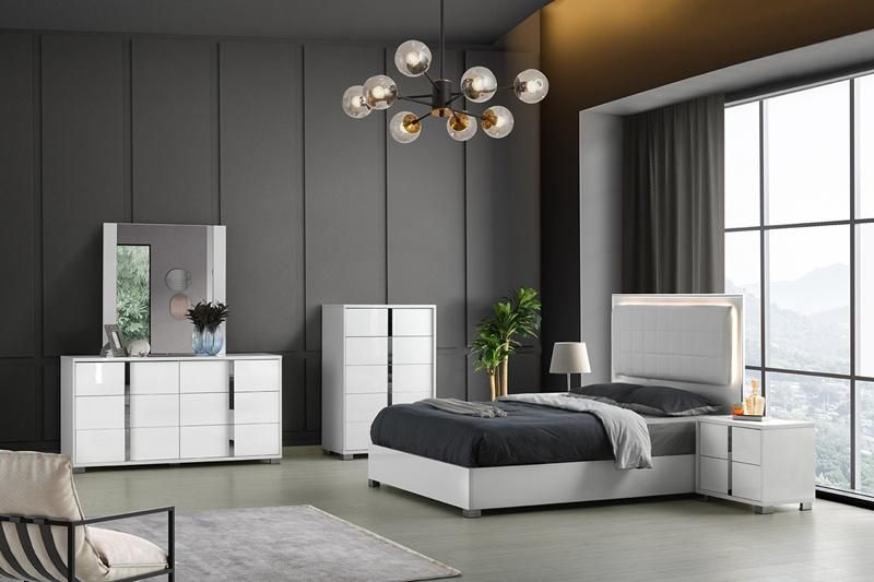 Nova Modern Platform Bed with Built-in LED Light