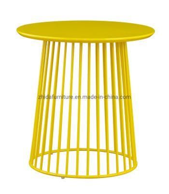 Hotel Project Case Lobby Area Yellow Metal Coffee Side Table