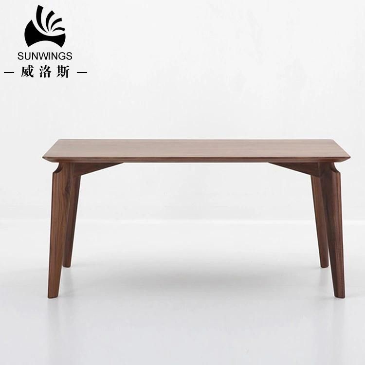 Simple Nordic Style Solid Wood Dining Table in Ash Wood