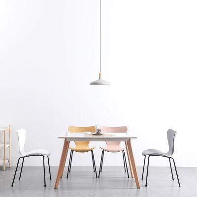 Modern Simple Nordic Chair Ins Light Plastic Strap Iron Leg Dining Chair