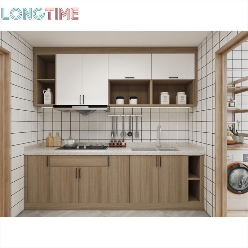 Wood Grain Space Saving Small Apartment Wall Cabinet Kitchen Cabinet