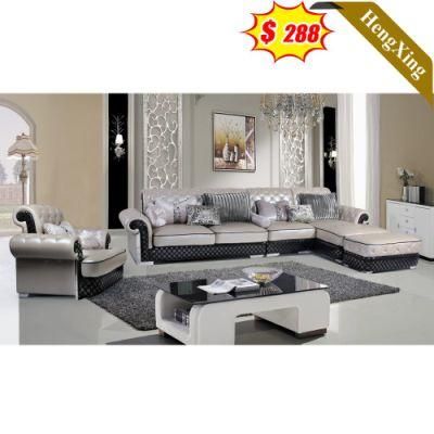 Modern Home Furniture Living Room Sofas Set Office Manager Room PU Leather L Shape Sofa Plus a Single Seat Sofa