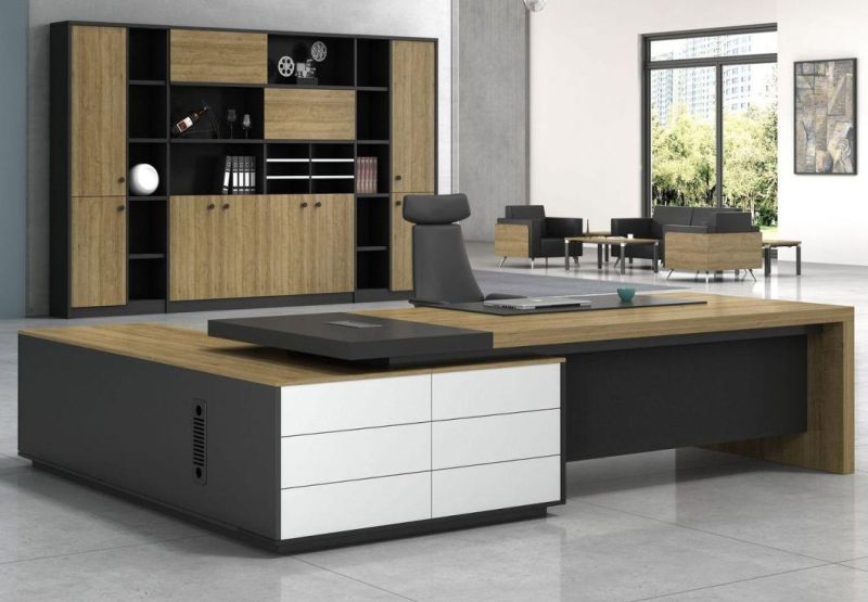 Modern L-Shaped Design Luxury Table Executive Wooden Office Desk Furniture