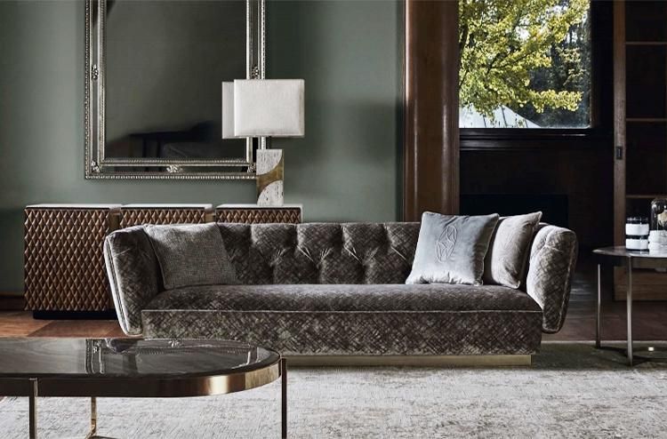 Modern Luxury Sofas Brand Design Fabric Sofa Living Room Sofas 3 Seat Fabric Sofa Set Furniture for Villa Hotel