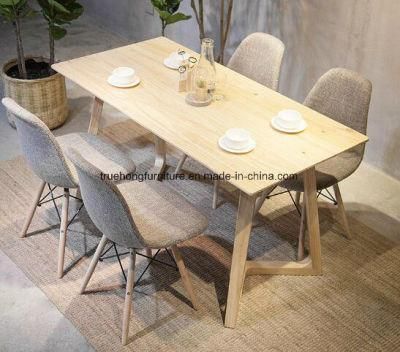 Europe Modern Design Dining Table Nature Sold Wood Dining Table Solid Timber Table Top Restaurant Table Hotel Restuanrant Table