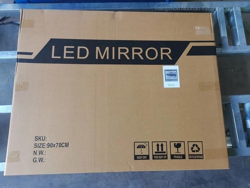 CE Approved Wall Mounted Rectangle Bathroom LED MDF Frame Mirror