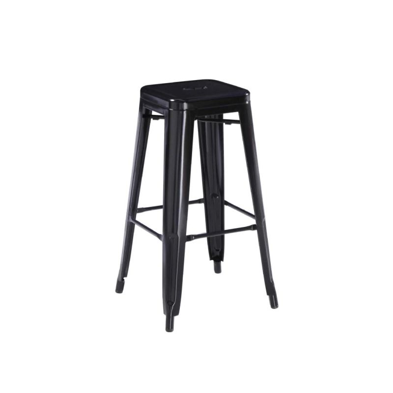 Home Restaurant Kitchen Banquet Wedding Furniture Metal Stackable Bar Stool Dining Chair