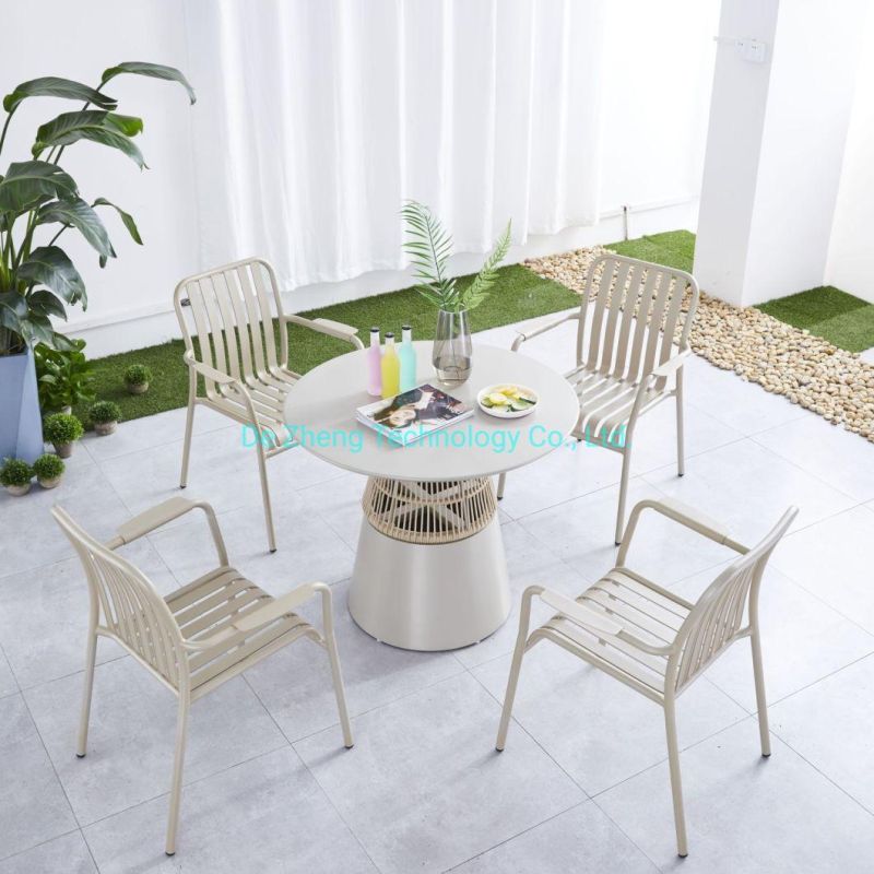 China Wholesale Modern Industrial Style Aluminum Dining Garden Outdoor Furniture