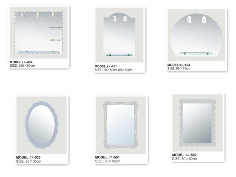 New Design Bathroom Lighted Cosmetic Wall Mirror with Shelf