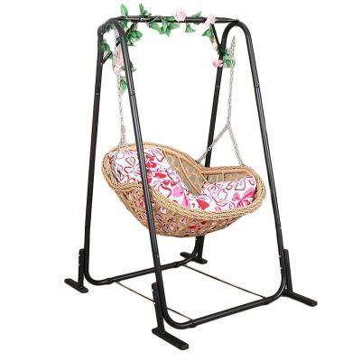 Outdoor Patio Garden Leisure Furniture Fabric Camping Hammock Metal Frame Swing