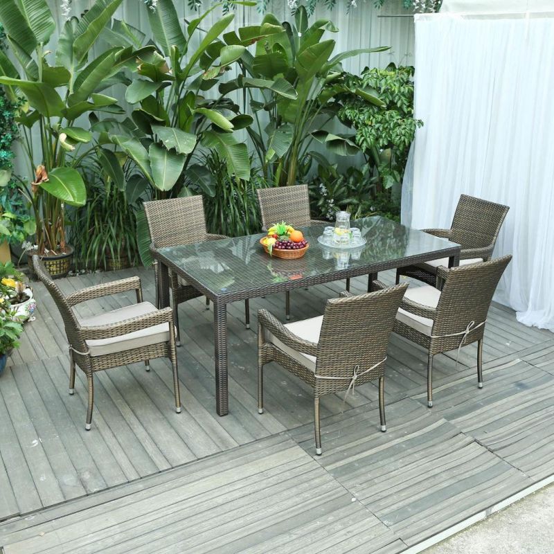 Patio Dining Set Table & Chair Wicker Rattan Garden Furniture, Garden Sets