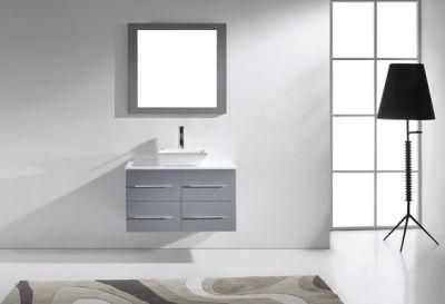 Wholesale New Grey Solid Wood Bathroom Cabinet
