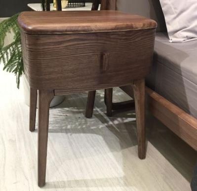 Simple Modern High Legs Solid Wood Drawer Night Table