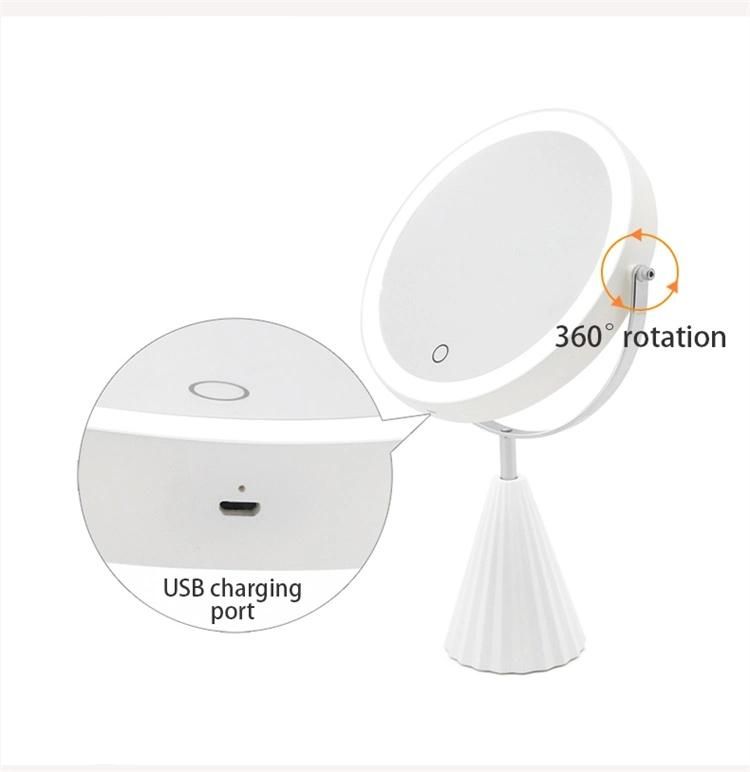 360 Rotation 1X/10X Magnifying Table Makeup Vanity LED Mirror