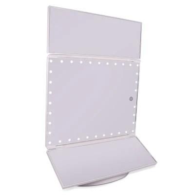 Trifold Luxury Touch Sensor Vanity Makeup Mirror