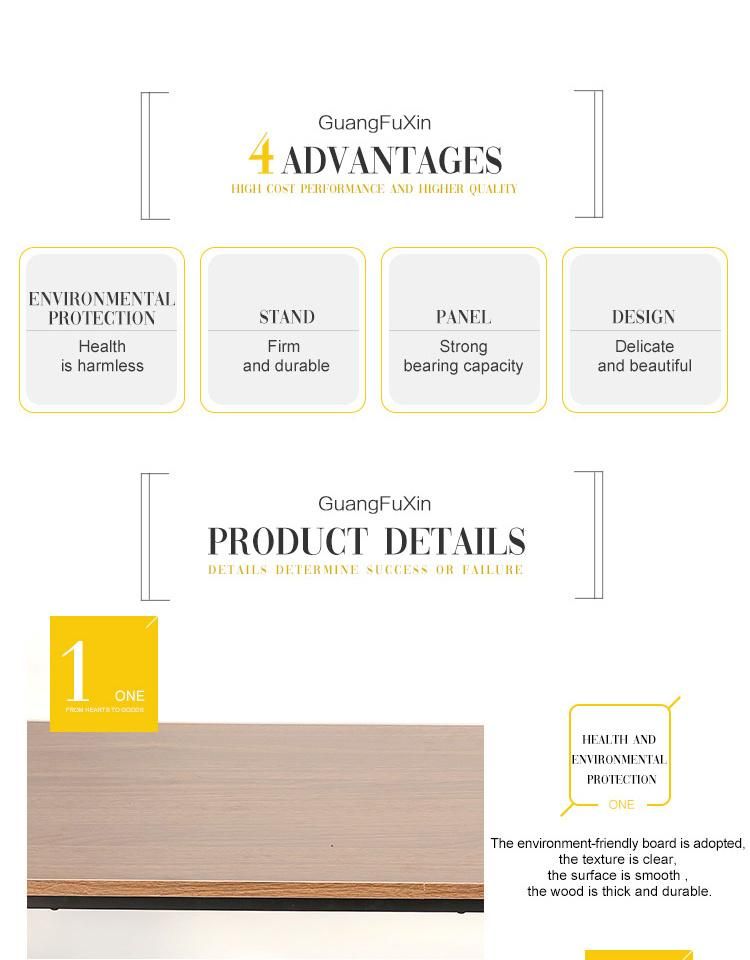 Rectangular Flat MDF Wooden Top Office Computer Table