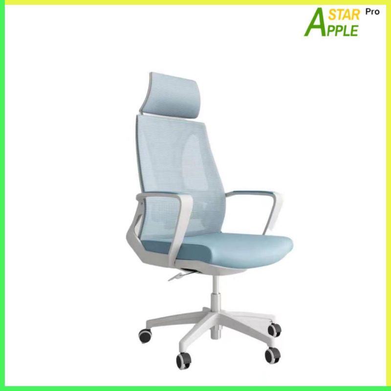 Wonderful as-C2121wh Executive Beauty Ergonomic Plastic Metal Folding Computer Parts Game Mesh Styling Office Gaming Chair with White Nylon Armrest and Backrest
